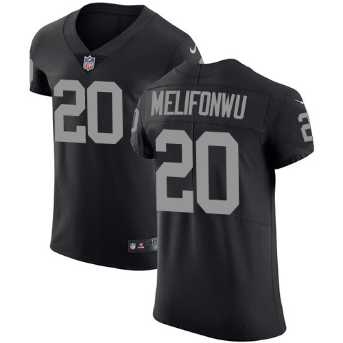 Nike Raiders #20 Obi Melifonwu Black Team Color Men's Stitched NFL Vapor Untouchable Elite Jersey